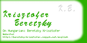 krisztofer beretzky business card